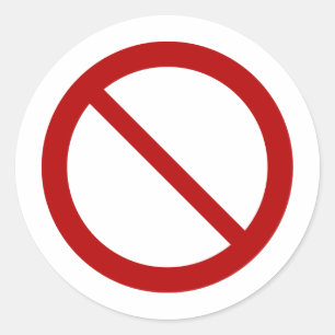 VerbotSign2_Vector_Clipart Verbot nicht Runder Aufkleber