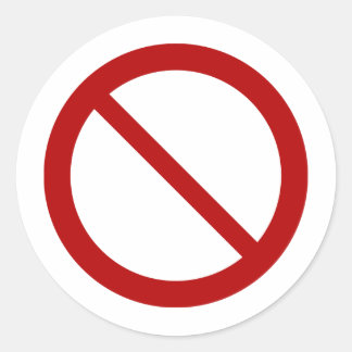 VerbotSign2_Vector_Clipart Verbot nicht Runder Aufkleber
