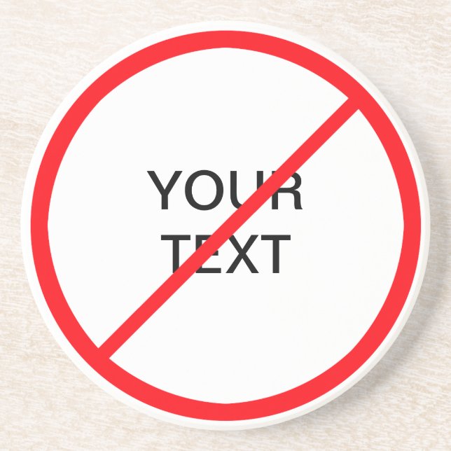 Verbotszeichen Getränkeuntersetzer (Vorne)
