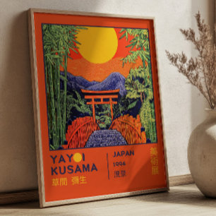 Verbrannt Orange Yayoi Kusama Japanische Ausstellu Poster