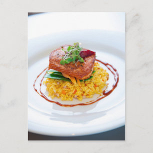 Verbrannte Lachspostkarte Postkarte