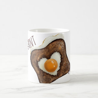 Verbrannte Liebe - Ei in einem Loch (Toast!) Kaffeetasse