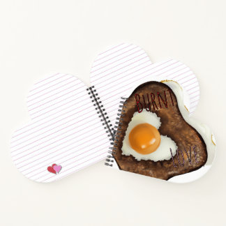 Verbrannte Liebe - Ei in einem Loch (Toast!) Notizbuch