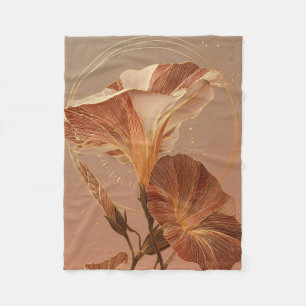 Verbrannte Orange Calla-Lilie Botanisch Fleecedecke