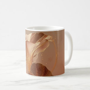 Verbrannte Orange Calla-Lilie Botanisch Kaffeetasse