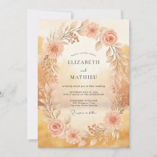 Verbrannte Orange Erdig Hochzeit im Herbst Einladung