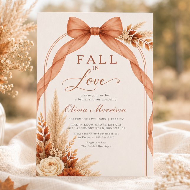 Verbrannte Orange-Rost-Bogen-Fall-in-Liebe-Jungges Einladung (Von Creator hochgeladen)
