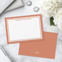 Verbrannte Orangefarbene Border Minimalistische Na