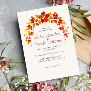 Verbrannte tropische Hibiskus-Blüten Foto Hochzeit Einladung