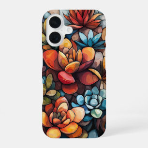 Verbrannter Blumiger Tanz iPhone 16 Hülle