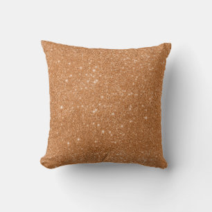 Verbrannter Orange Glitter Funkeln Kissen