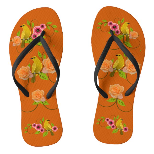 Verbrannter Orange Pool Strand Flip Flops (Fußbett)