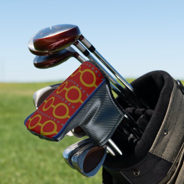 Verbranntes Claret. GoldGlow  Golf Headcover (In Situ)