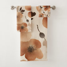 Verbranntes Orange-Rost-Braun-Beige-Wasserfarben-B