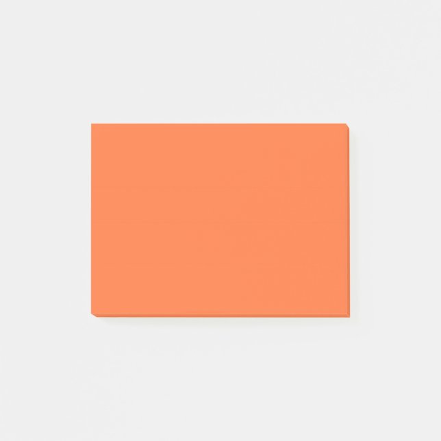Verbranntes Orange Vollton Post-it Klebezettel (Vorderseite)