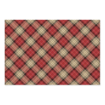 Verbranntes Rot Beige Modernes Schottischer Tartan