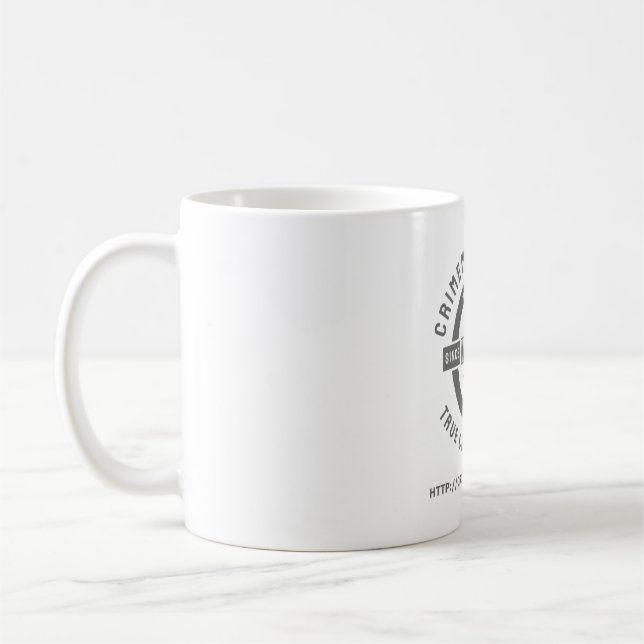 Verbrechen Am meisten französischer Mug Kaffeetasse (Links)