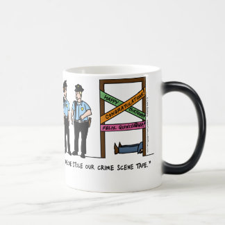 Verbrechen-Szenen-verwandelnde Tasse