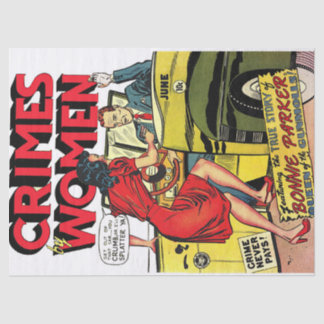 Verbrechen von Frauen_Bonnie Parker Vintage Comice Seidenpapier
