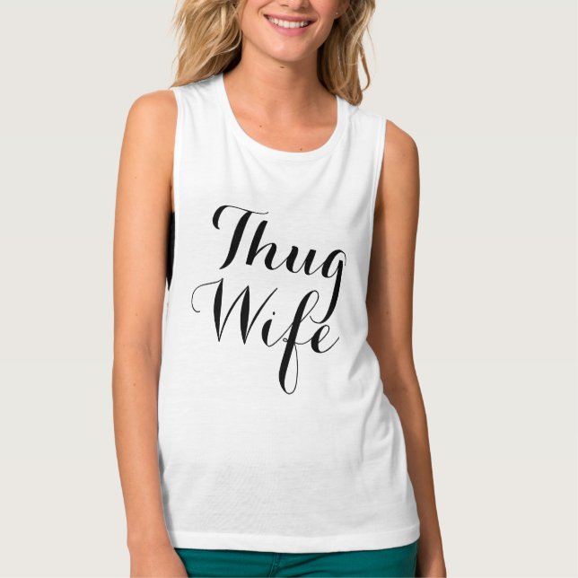 Verbrecher-Ehefrau, nobler Behälter Tank Top (Vorderseite)