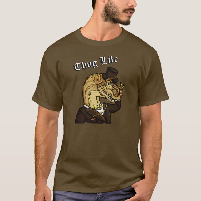 Verbrecher-Leben-Dinosaurier T-Shirt (Vorderseite)