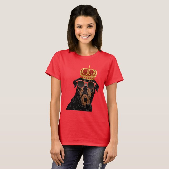 Verbrecher-Leben-König Rottweiler für Rottweiler T-Shirt (Vorne ganz)