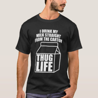 Verbrecher-Leben-Milch-Karton (dunkel) T-Shirt