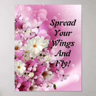 Verbreite deine Flügel und fliege Poster