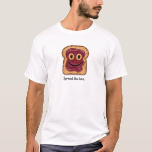 Verbreite die Liebe Süße Jelly-Toast-Design T-Shirt