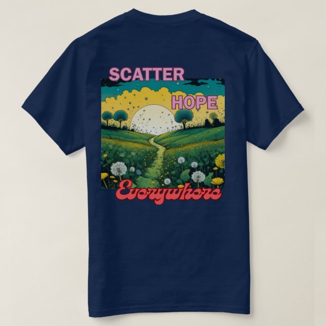Verbreite Hoffnung überall T-Shirt (Design Rückseite)