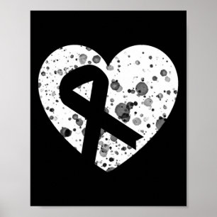 Verbreite Liebe mit grafischem Herz und Band Krebs Poster