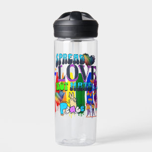 Verbreite Liebe, nicht Hass   LGBTQI+ Pride Trinkflasche