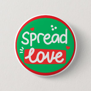 Verbreite Liebe Positive Freundlichkeit Button