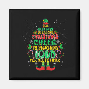 Verbreite Weihnachtsfreude Ist Laut Singender Weih Magnet