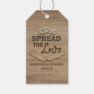 Verbreiten der Liebe Hochzeit Geschenkanhänger