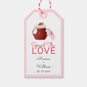 Verbreiten der Liebe Strawberry Jam   Hochzeitstif Geschenkanhänger