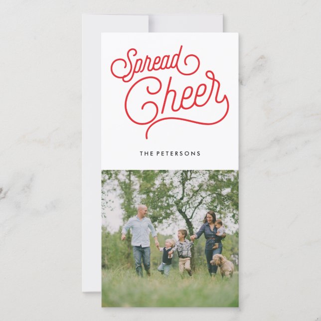 Verbreiten Sie Beifall Feiertagskarte (Vorderseite)