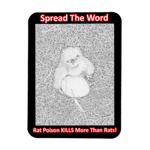 VERBREITEN SIE DAS WORT RAT POISON KILLS RETT WILD MAGNET