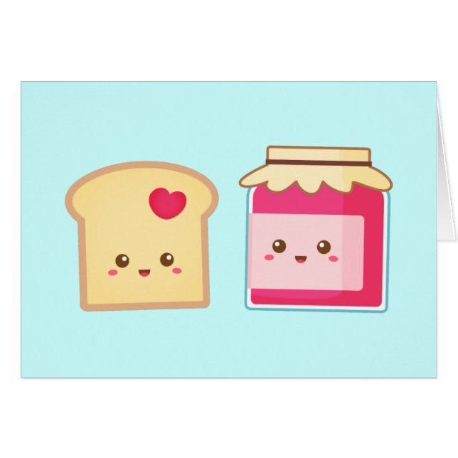Verbreiten Sie die Liebe mit niedlichem Toast und (Vorderseite (Horizontal))