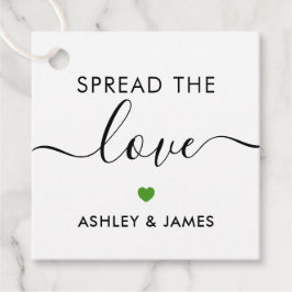 Verbreiten Sie die Liebe Tag, Hochzeitstag, Grün Geschenkanhänger