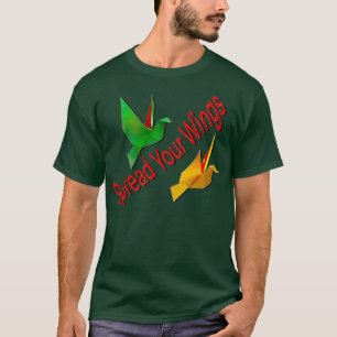 Verbreiten Sie Ihre Flügel Origami-Vögel T-Shirt