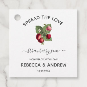 Verbreitet die Liebe Erdbeer Marmelade Hochzeits G Geschenkanhänger