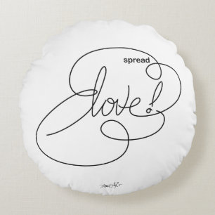 verbreitete LIEBE - kühne CloudS Rundes Kissen