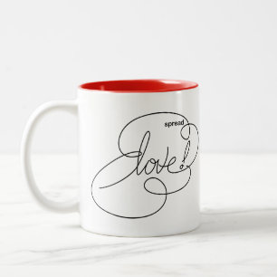 verbreitete LIEBE - kühne CloudS Zweifarbige Tasse