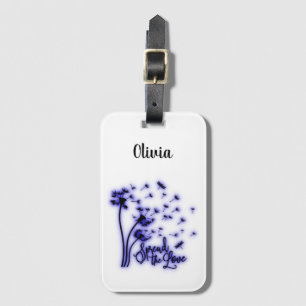 Verbreitung der Liebe Dandelion und Libellen Gepäckanhänger