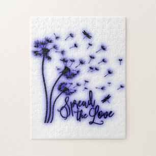 Verbreitung der Liebe Dandelion und Libellen Puzzle
