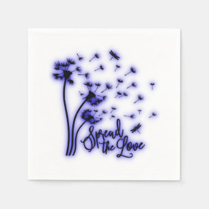 Verbreitung der Liebe Dandelion und Libellen Serviette