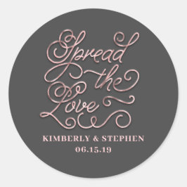 Verbreitung der Liebe-Gastgeschenk Hochzeit Runder Aufkleber