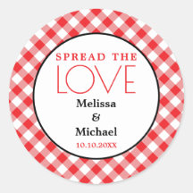 Verbreitung der Liebe Red Gingham Gastgeschenk Hoc