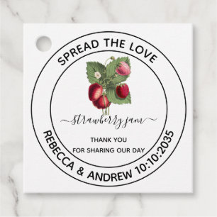 Verbreitung der Liebe Strawberry Jam Gastgeschenk Geschenkanhänger